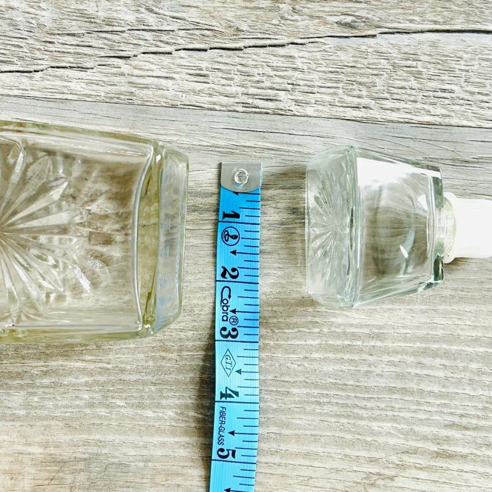 Vintage Mid Century Bourbon Glass Decanter w/ Stopper
